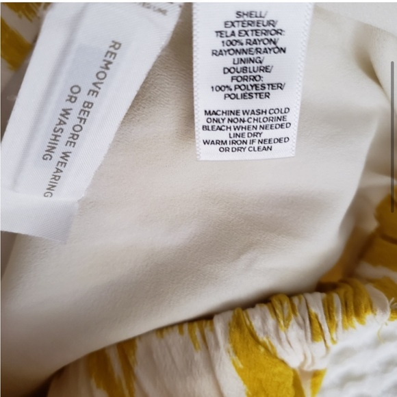 LOFT rayon ikat lined button down tropical mini skirt L - Picture 6 of 9